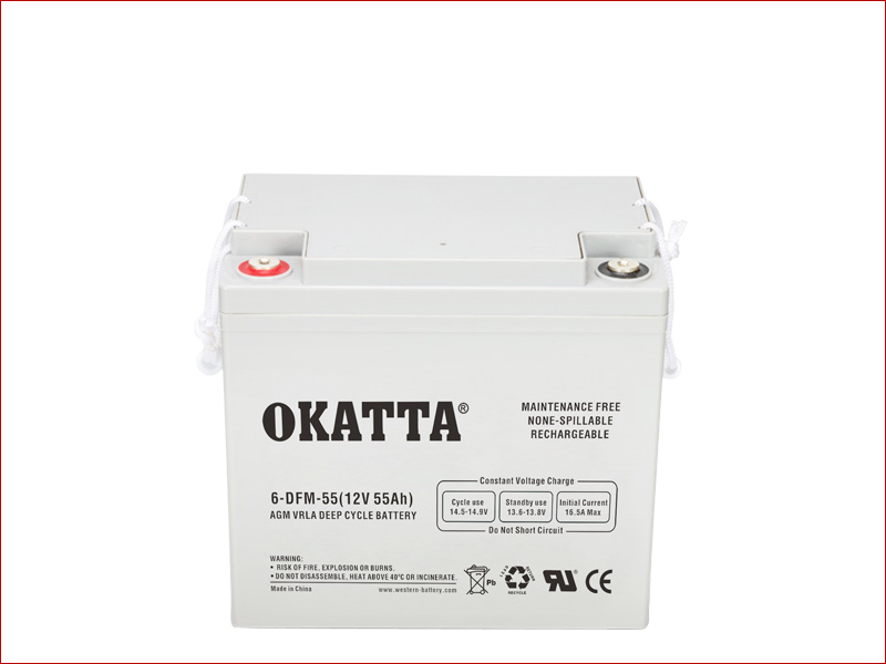 12V AGM Deep Cycle Solar Battery 55Ah