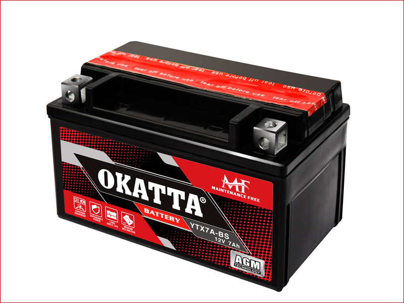 YTX7A-BS MF Motorcycle Battery 7Ah