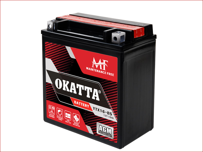 YTX16-BS MF Motorcycle Battery 16Ah